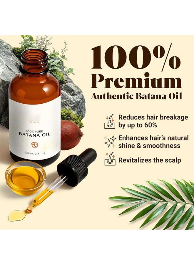 VITAL 100% Pure Batana Oil Natural Nourishing Hair Treatment Oil Moisturizing Repairing Dry Damaged Hair Scalp Care Serum For Healthy Hair,60ml - Image 3