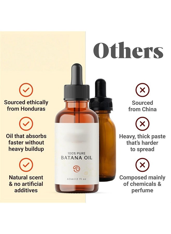VITAL 100% Pure Batana Oil Natural Nourishing Hair Treatment Oil Moisturizing Repairing Dry Damaged Hair Scalp Care Serum For Healthy Hair,60ml - Image 4