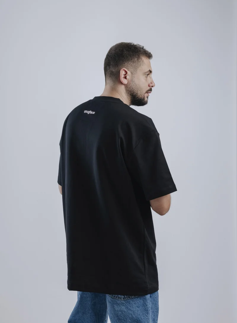 Snugface Snugface The Big Pocket Oversized Tshirts, Black, SF15-2BLK, Size-L