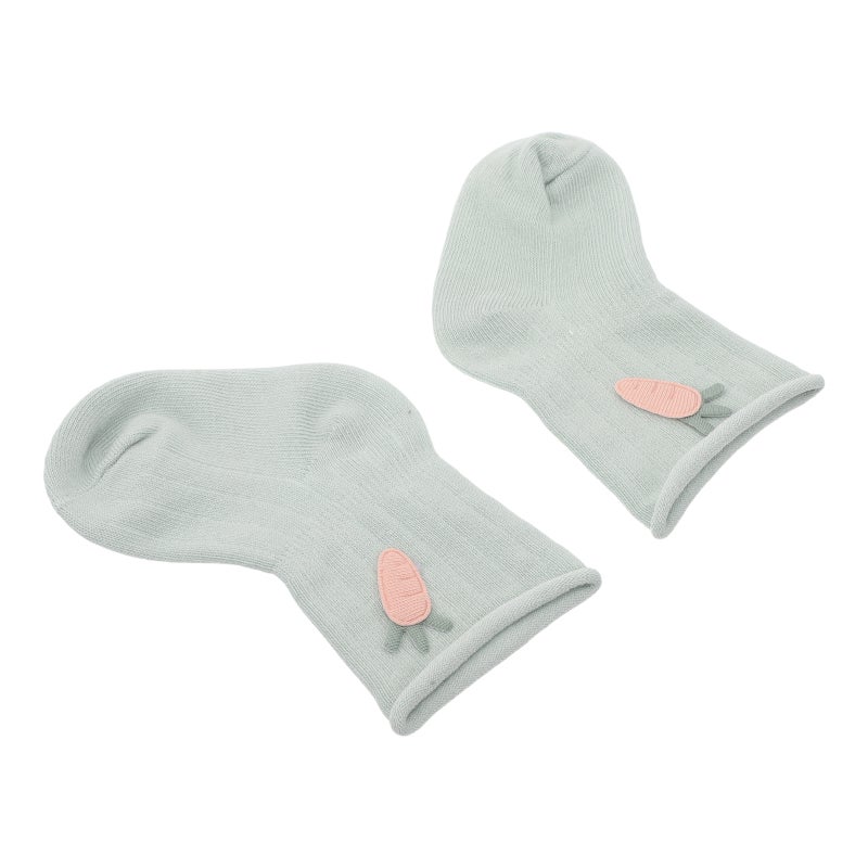 1 Pair Newborn Mid-Calf Socks Cartoon Cotton Anti- Baby Socks Grip Socks Toddler Walking Socks For Babies Slipper Socks For Toddlers - Image 1