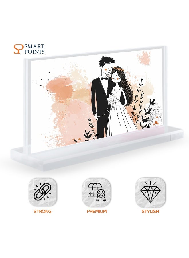 "سمارت بوينتس  " حامل صور ولافتات شفاف من الأكريليك  – إطار عرض مزدوج الجانبين (20.9 × 14.6 سم، عبوة من 2) - Image 5