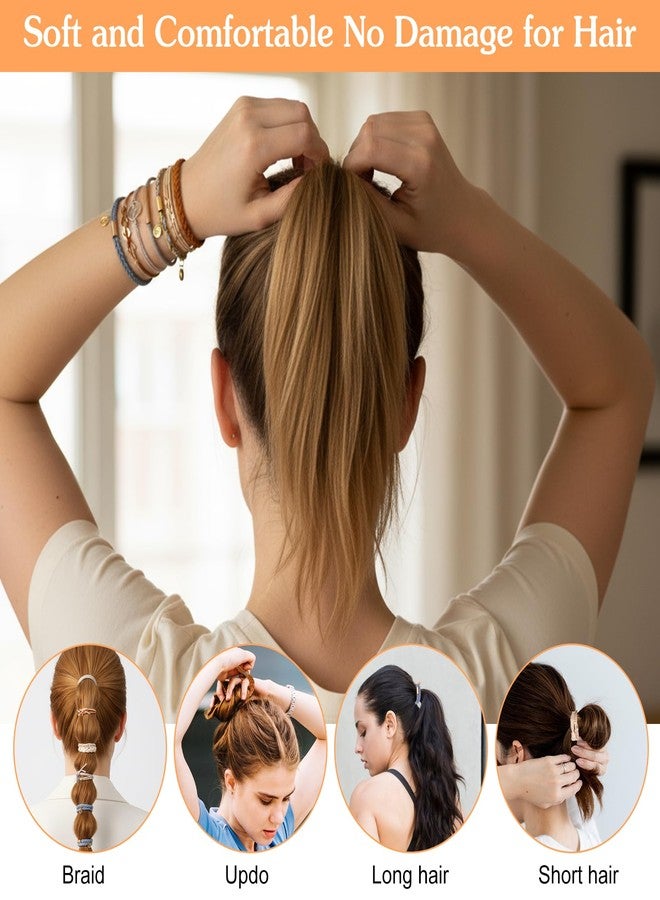 HaiFafafaing 10 Pcs Boho Hair Ties Bracelet for Women 5 Styles Elastic Braided Bracelets Hair Tie for Thin Thick Hairs Bands No Damage Ponytail Holders - Image 4