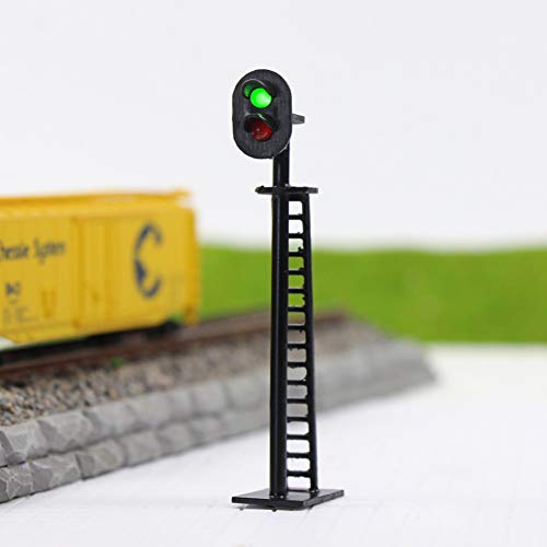 Evemodel JTD03 5pcs Model Railway 2-Light Block Signal Green/Red HO Scale 6.4cm 12V Led Traffic Lights for Train Layout New - Image 4