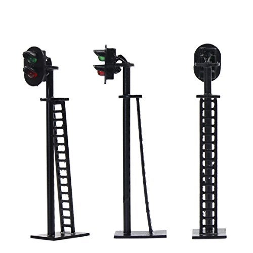 Evemodel JTD03 5pcs Model Railway 2-Light Block Signal Green/Red HO Scale 6.4cm 12V Led Traffic Lights for Train Layout New - Image 3