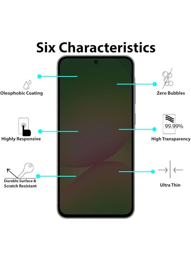 2 Pcs Samsung Galaxy A56 5G Privacy Screen Protector, 9H Tempered Glass Screen Protector for Samsung Galaxy A56 5G 6.7inch, Full Coverage Bubble-Free Tempered Film, Anti-Scratch Film (Anti-Spy Tempered Glass) - Image 3
