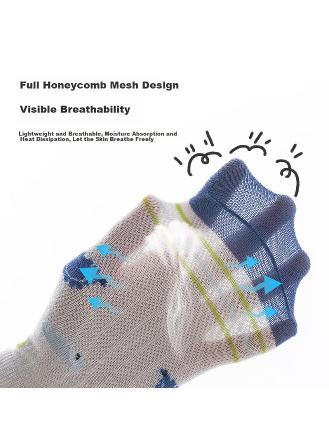 Liberal Ziyouxi Children's Socks, Summer New Mid-calf Style, Boys' Mesh Socks, Cartoon Design, Student Boys' Antibacterial Baby Socks - Image 3