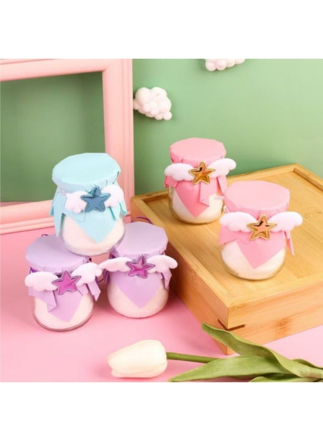 50 Sheets Of Pudding Bottle Sealing Paper Jam Bottle Yogurt Bottle Paper Cover Wedding Birthday Party Layout Bottle Cap Paper Blue - Image 4