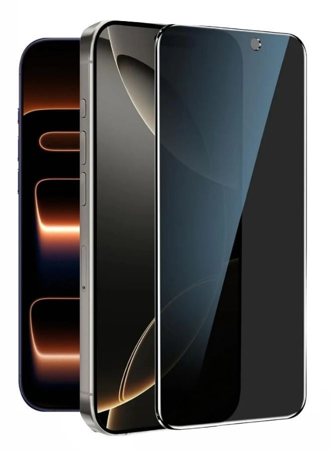 Privacy tempered glass screen protector for iPhone 17 Air, full-edge coverage, Face ID compatible, 9H scratch resistant, stain resistant, easy to install without bubbles - Image 1