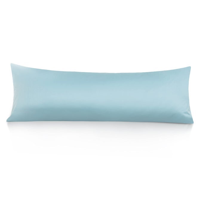 BODY PILLOW COVER 100 COTTON 800 THREAD COUNT SOFT BREATHABLE LONG PILLOW CASE ENVELOPE CLOSURE LIGHT BLUE 21X 54
