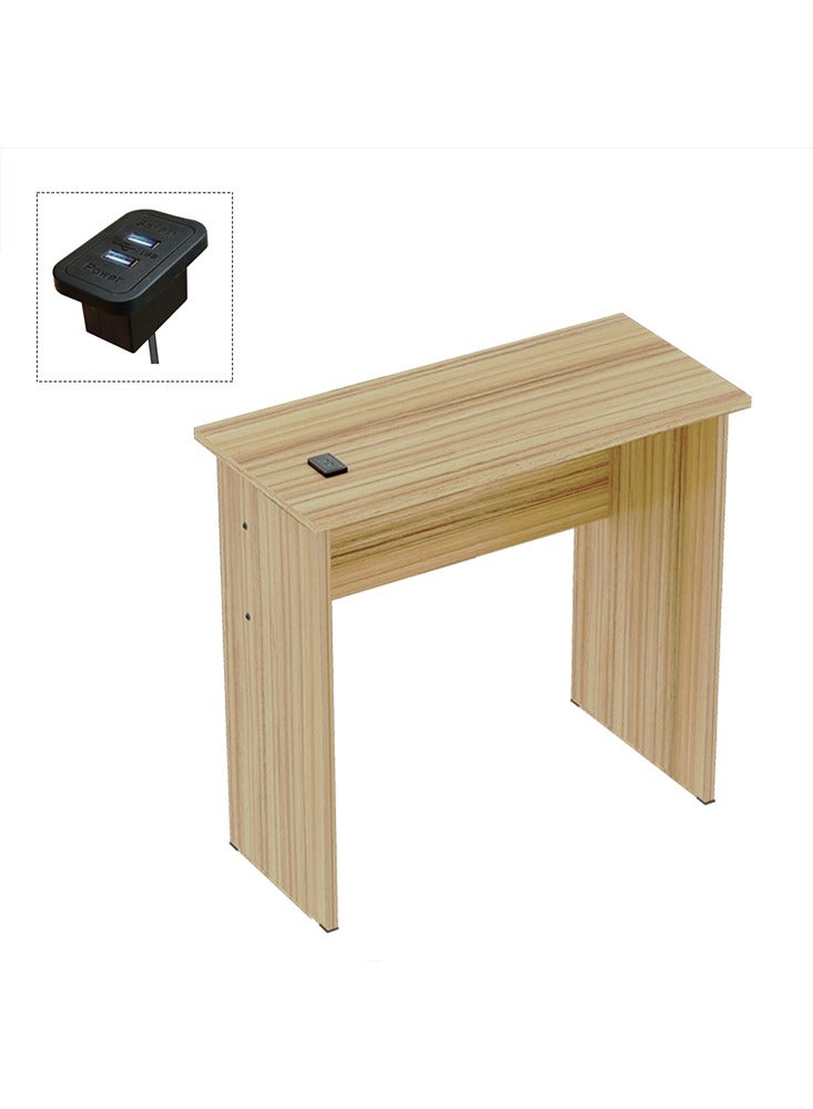 Mahmayi Mahmayi Modern Study Table with BS02 Desktop Socket with USB A/C Port, Modern Executive Desk for Office, Home, Schools, Laptop, Computer Workstation Table- Coco Bolo - Image 1
