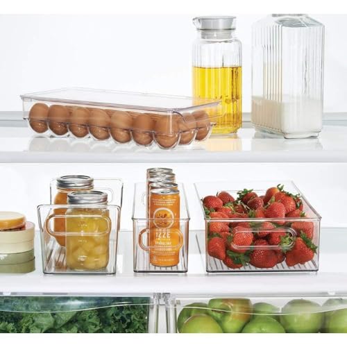 INKULTURE Acrylic Egg Storage Box or Egg Trays for Refrigerator with Lid & Handles Egg Tray Box for 21 Eggs | Clear & Unbreakable - Image 4
