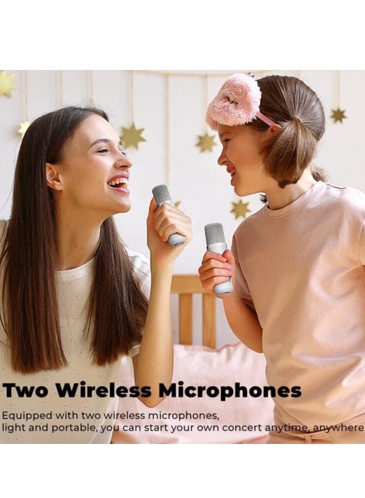 JAJEEK Bluetooth Karaoke Speaker with 2 Wireless Microphones | Portable PA System with Echo & Voice Cut | Ideal for Family Parties, Christmas, and Events | YS-203 Singing Machine for Adults & Kids - Image 3