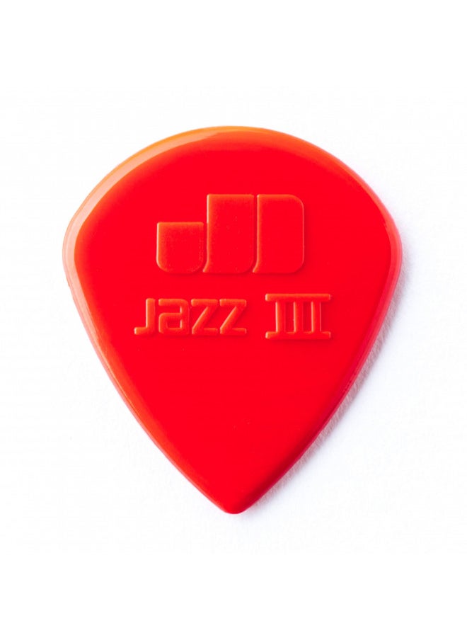 JIM DUNLOP Dunlop Jazz III Pick Pack, Red Nylon,1.38mm  - Image 1
