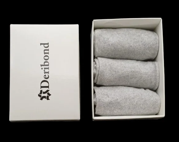 Deribond 3 Pieces Ankle Socks Women Cotton Gray