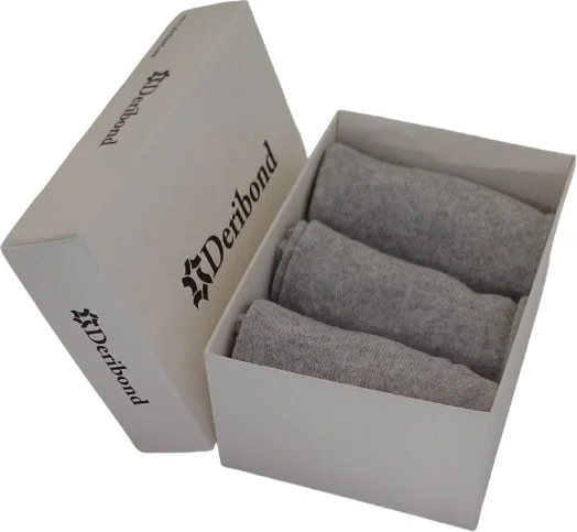 Deribond 3 Pieces Ankle Socks Women Cotton Gray