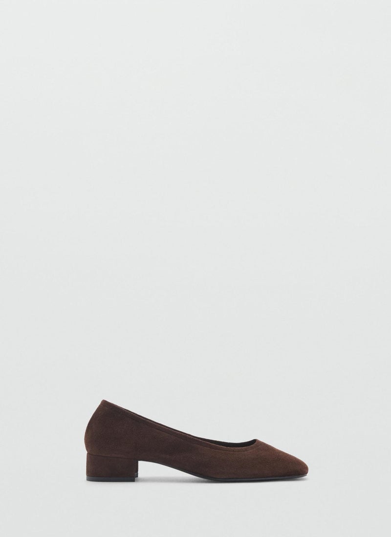 MANGO Suede Leather Heeled Shoe  - Image 1