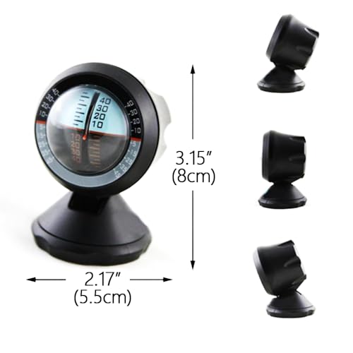 Timloon Car Inclinometer Level Tilt Gauge Indicator Gradient Balancer Tool for Off-Road Vehicle and self-Driving Travelling Supplies - Image 2