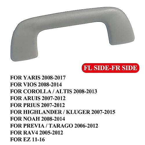 E-Vniko Front Roof Pull Grab Handle Compatible for Toyota Corolla Rav4 Yaris Vios Replace 74610-52020 Gray Grab Rail Handle Front Handrail Without Hook 1Pcs - Image 2