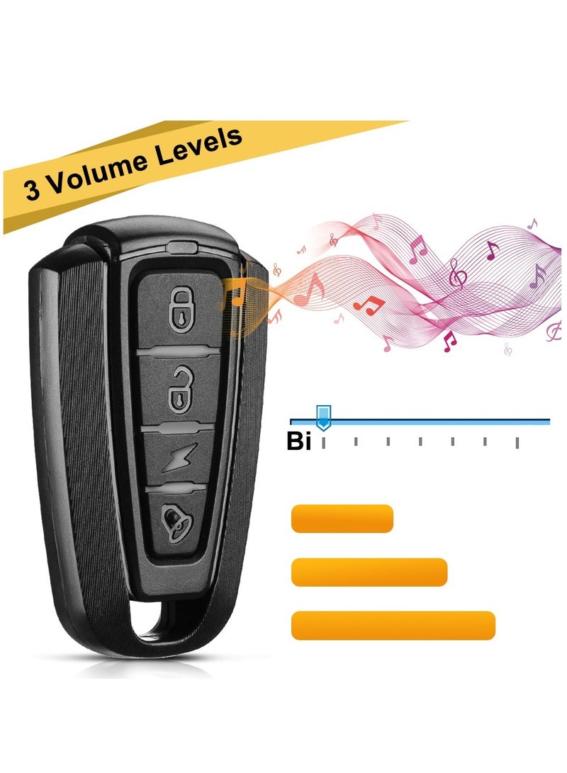 AROAQ Bike Horn, 115dB Loud Bicycle Anti-Theft Horn, IPX5 Bicycle Alarm Bell, with 5 Sound Modes 3 Vibration Sensitivity Adjustment 3 Volume Adjustment, Rechargeable Battery, IPX5 Waterproof - Image 4