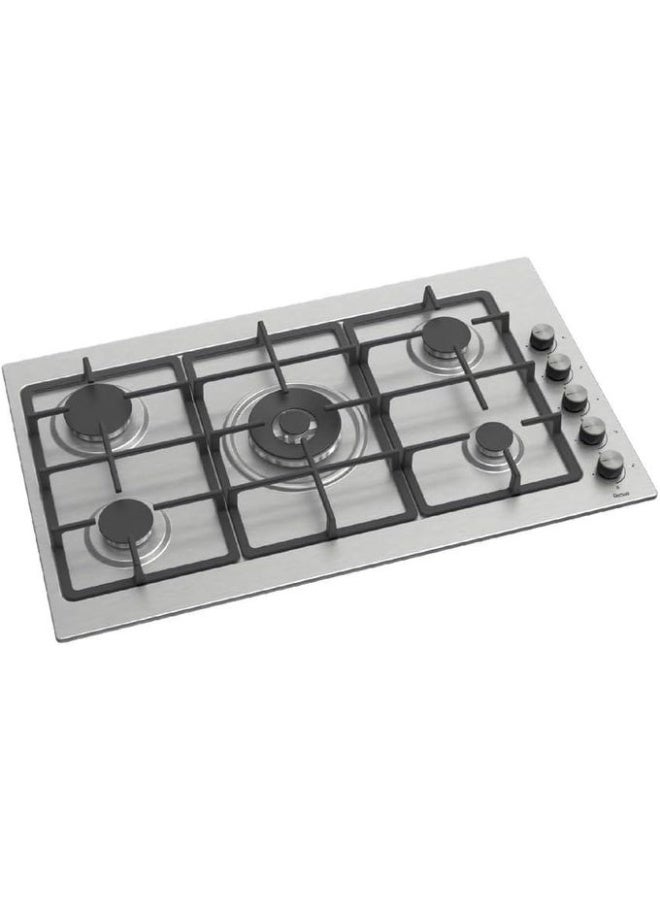 كيتشن لاين Kitchen Line EL010، موقد غاز مدمج، 90 سم، 5 شعلات، ستانلس ستيل - Image 2