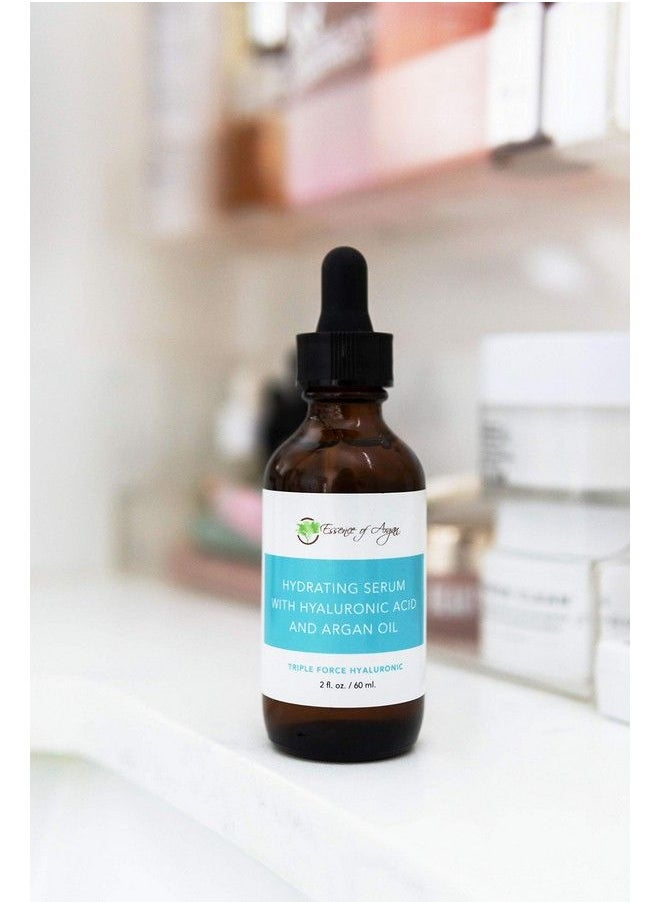 Essence Of Argan - Hydrating Serum For Face Day/Night Moisturizer With Hyaluronic Acid And Argan Oil Anti Wrinkle Serum W/Antiinflammatory Compounds Essential Fatty Acids & Vitamin E (2Fl.Oz/60Ml) - Image 1
