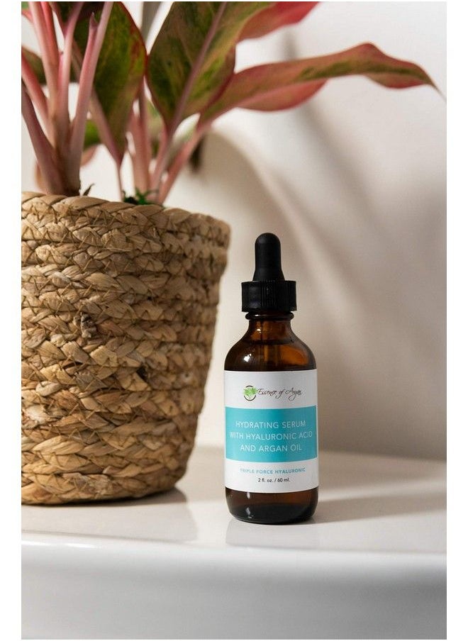 Essence Of Argan - Hydrating Serum For Face Day/Night Moisturizer With Hyaluronic Acid And Argan Oil Anti Wrinkle Serum W/Antiinflammatory Compounds Essential Fatty Acids & Vitamin E (2Fl.Oz/60Ml) - Image 1