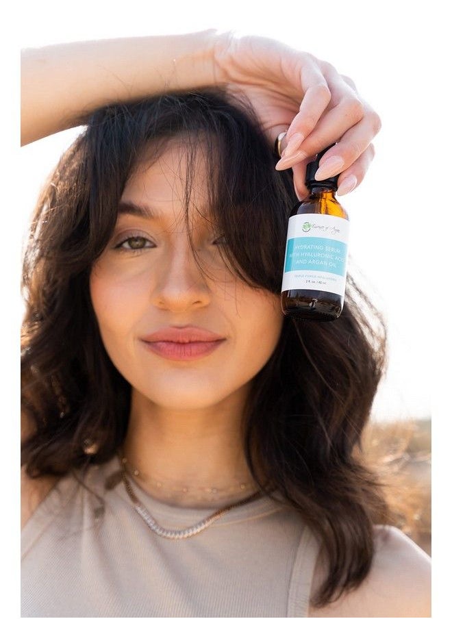 Essence Of Argan - Hydrating Serum For Face Day/Night Moisturizer With Hyaluronic Acid And Argan Oil Anti Wrinkle Serum W/Antiinflammatory Compounds Essential Fatty Acids & Vitamin E (2Fl.Oz/60Ml) - Image 1