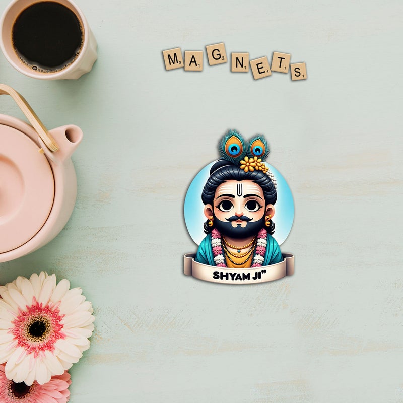 Click n ship God Shyam Ji Fridge Magnet - Multicolor - Image 1