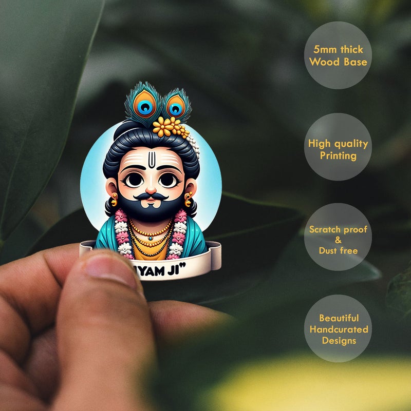Click n ship God Shyam Ji Fridge Magnet - Multicolor - Image 3
