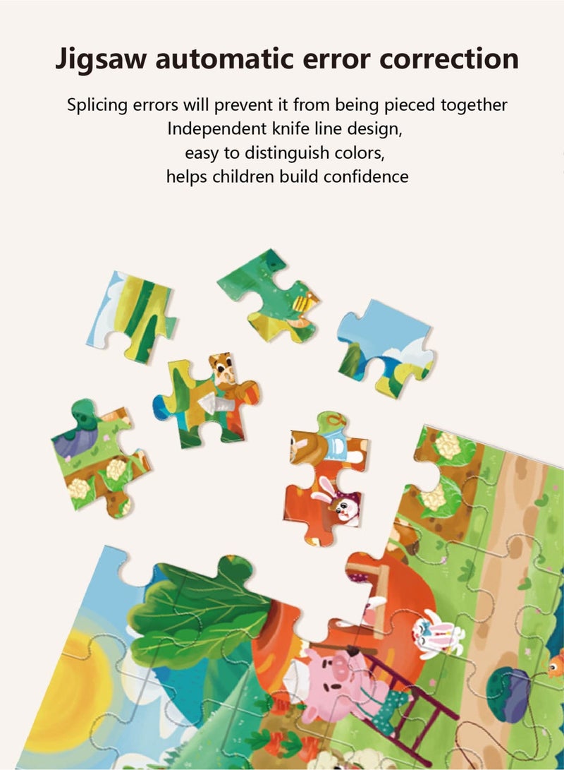 Educational Wooden Puzzle for Kids Ages 3-6 | 36-Piece Ocean Animals Jigsaw with Large Chunky Pieces | Develops Fine Motor Skills, Logic & Observation | Safe, Non-Toxic Learning Gift for Toddlers & Preschoolers - Image 4