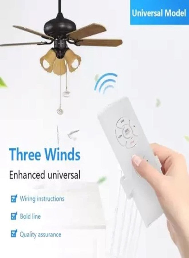 Quick Sense (QS-RF02):Smart Universal Wireless Ceiling Fan and Light Controller Kit Remote Adjust Speed Light Remote Control Switch for 1 Lights and 1 Fan - Image 4