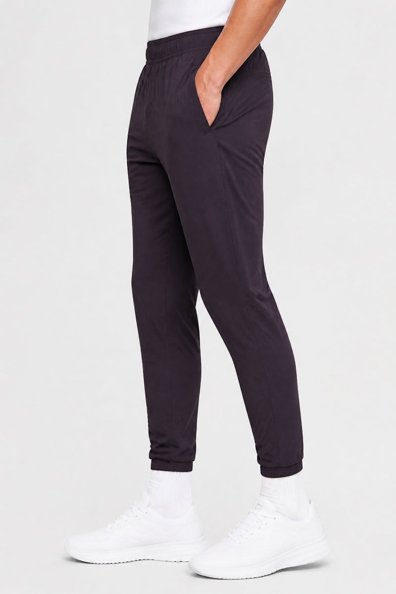 BRAVE SOUL Men Regular Fit Plain Track Pants, Dark Grey - Image 3