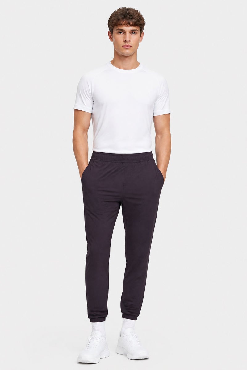 BRAVE SOUL Men Regular Fit Plain Track Pants, Dark Grey - Image 2