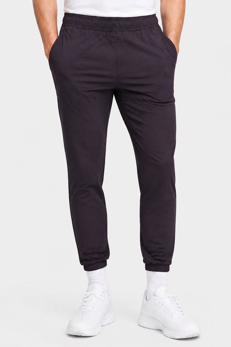 BRAVE SOUL Men Regular Fit Plain Track Pants, Dark Grey - Image 1