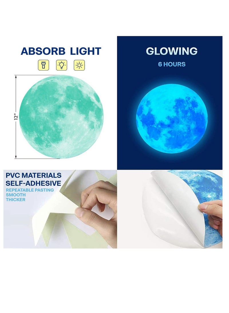 Generic 1049-Piece Wall Stickers Inculding Moon and Stars Decor, Glow in The Dark Wall Decals for Kids Room  - Image 3