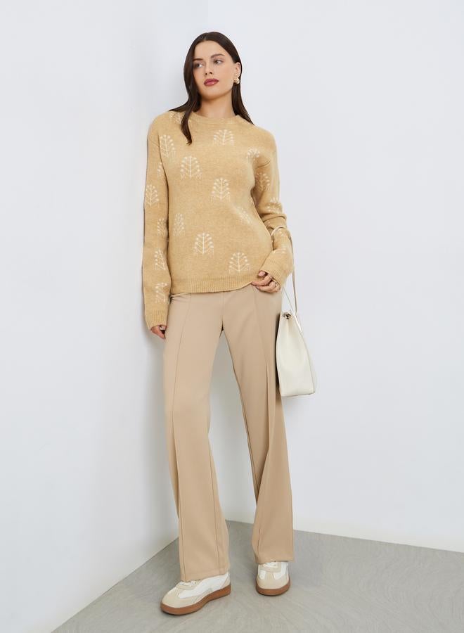 ستايلي سويتر بتفاصيل محبوكة وقصة عادية - Image 2