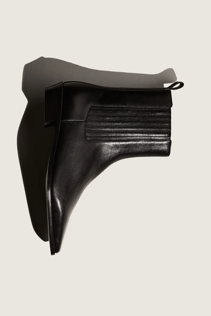 H&M Leather Ankle Boots