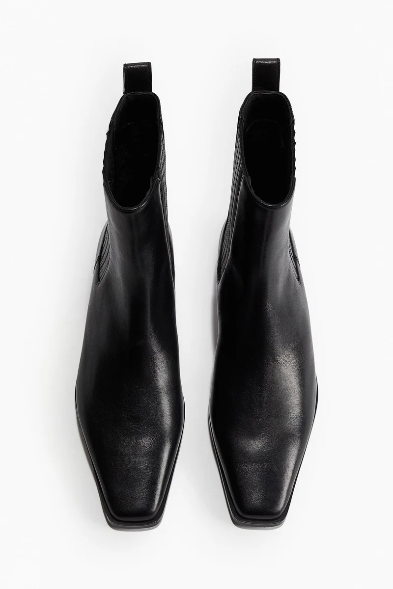 H&M Leather Ankle Boots