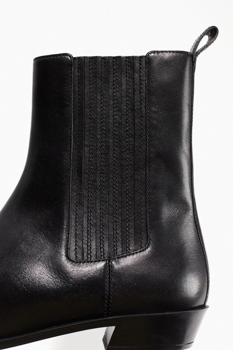 H&M Leather Ankle Boots