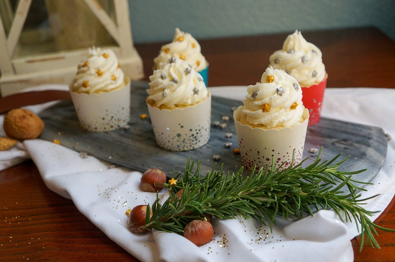 BAKE-IN-CUP 50-Pack Paper Baking Cups, Greaseproof Disposable Cupcake Muffin Liners (Large, Gold Confetti - Image 5