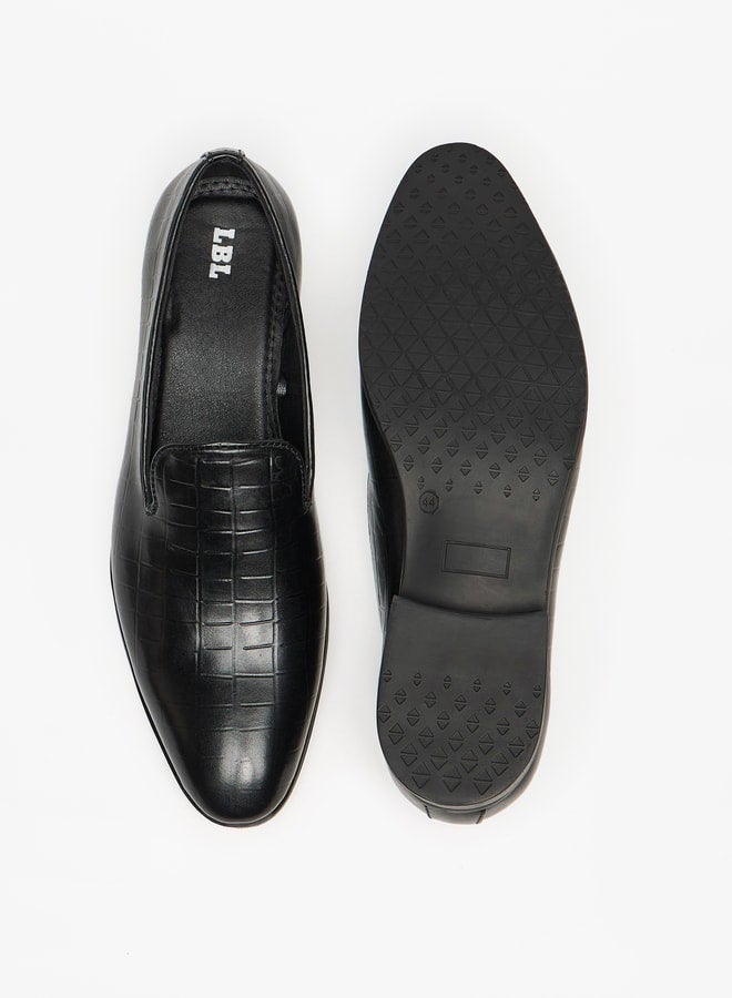 LBL by Shoexpress Textured Slip-On Loafers  - Image 4