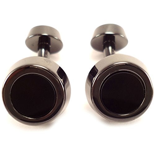 Peluche Zirconium Ceramic (Onyx) Cufflinks for Men - Image 2