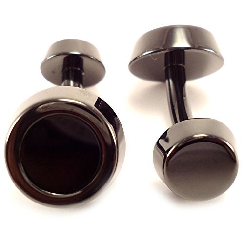 Peluche Zirconium Ceramic (Onyx) Cufflinks for Men - Image 3