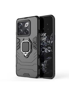 Case Cover For For OnePlus 10T 5G / Ace Pro 5G Magnetic Ring Holder PC + TPU Phone Case(Black)