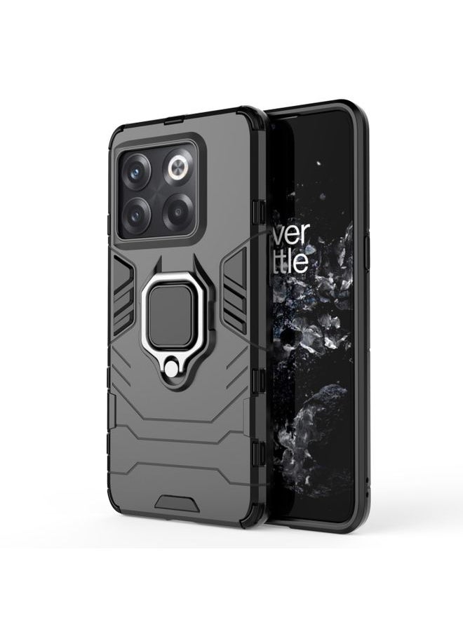 HuHa - Case Cover For For OnePlus 10T 5G / Ace Pro 5G Magnetic Ring Holder PC + TPU Phone Case(Black) - Image 1