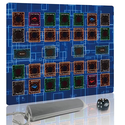 Extalas for Yugioh Playmat 2Player Limited Edition Rare Dice and Free Storage Bag Master Rule Duel Field Zones Large Card Game Mat Basic2 - Image 1