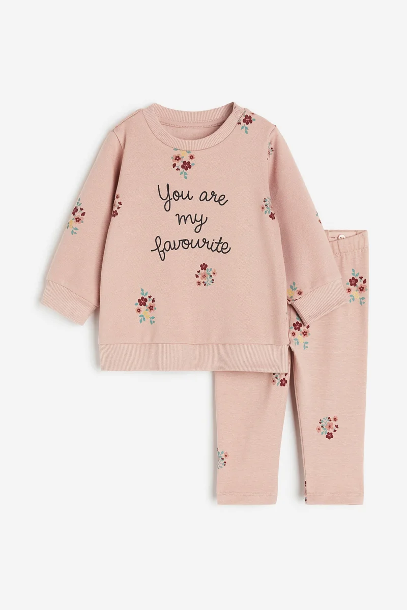 اتش اند ام Infant Aop Sweatshirt & Sweatpants Set