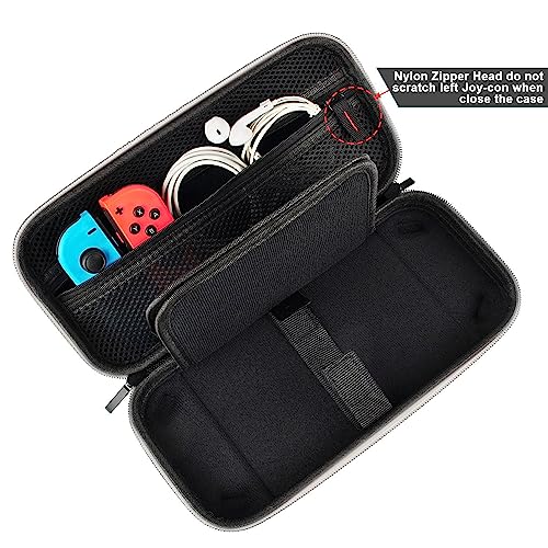 daydayup Switch Carrying Case Compatible with Nintendo Switch/Switch OLED, with 20 Games Cartridges Protective Hard Shell Travel Carrying Case Pouch for Console & Accessories - Image 4
