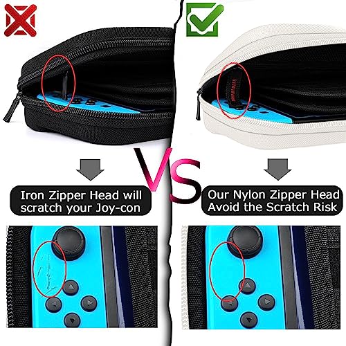 daydayup Switch Carrying Case Compatible with Nintendo Switch/Switch OLED, with 20 Games Cartridges Protective Hard Shell Travel Carrying Case Pouch for Console & Accessories - Image 5