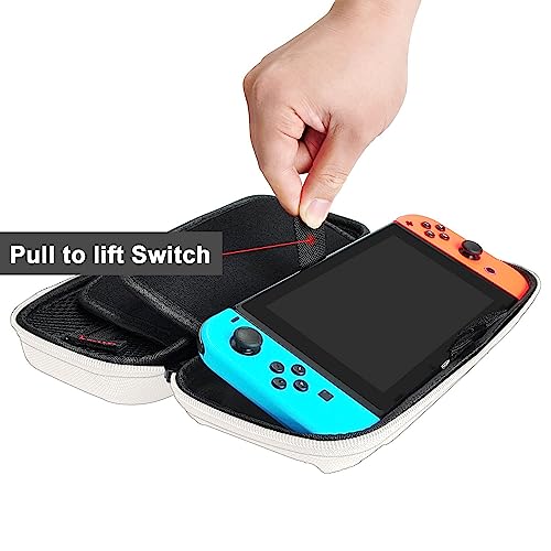 daydayup Switch Carrying Case Compatible with Nintendo Switch/Switch OLED, with 20 Games Cartridges Protective Hard Shell Travel Carrying Case Pouch for Console & Accessories - Image 3